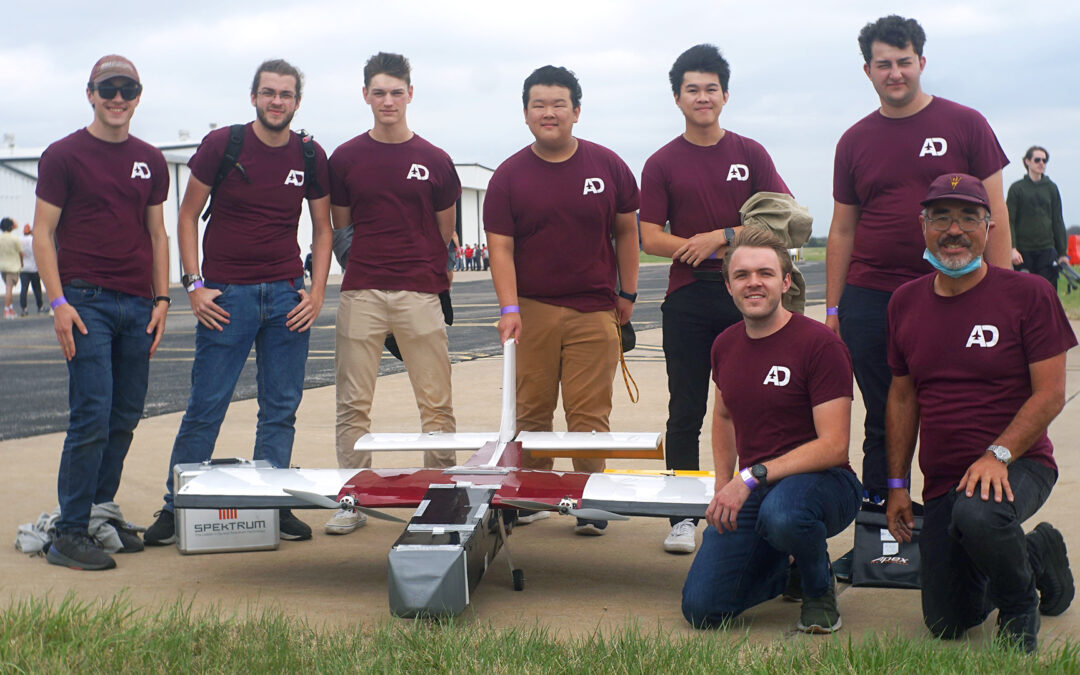 The Air Devils 2022 AIAA Design/Build/Fly team ready for take off.